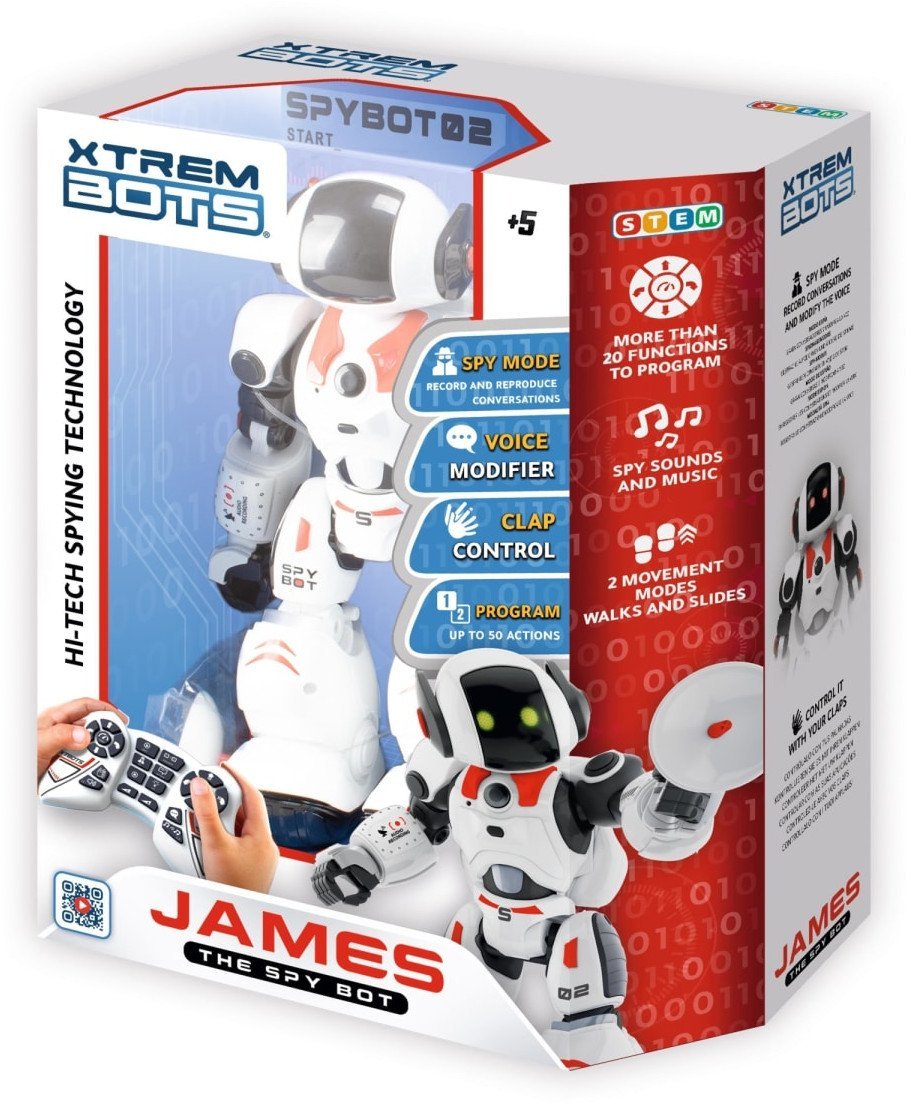 XTREM BOTS RC James The Spy Bot XT3803084 30846