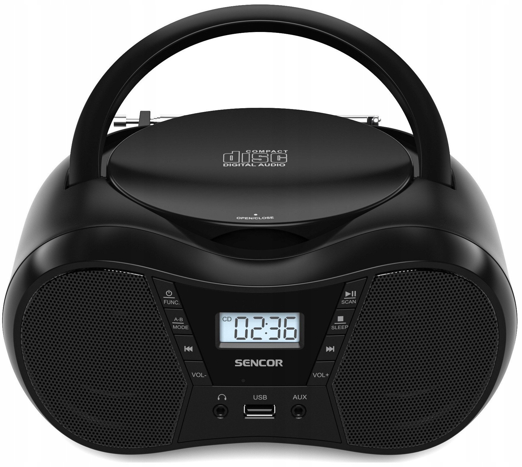Radioodtwarzacz CD SPT 2300 BK CD/MP3/USB/BT Radio FM