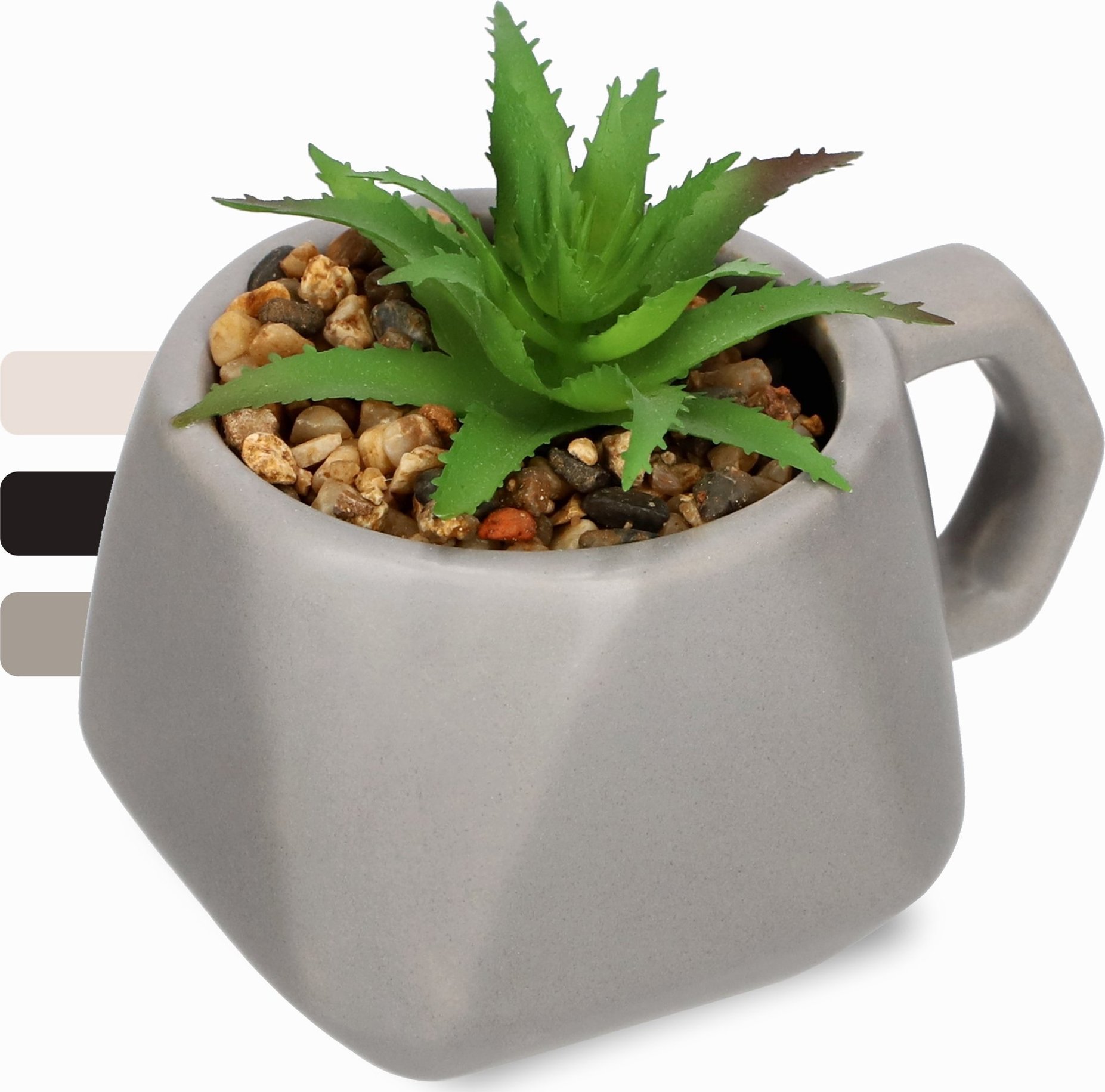 Kadax SZTUCZNY KWIAT ROŚLINA OZDOBNY SUKULENT SZARY