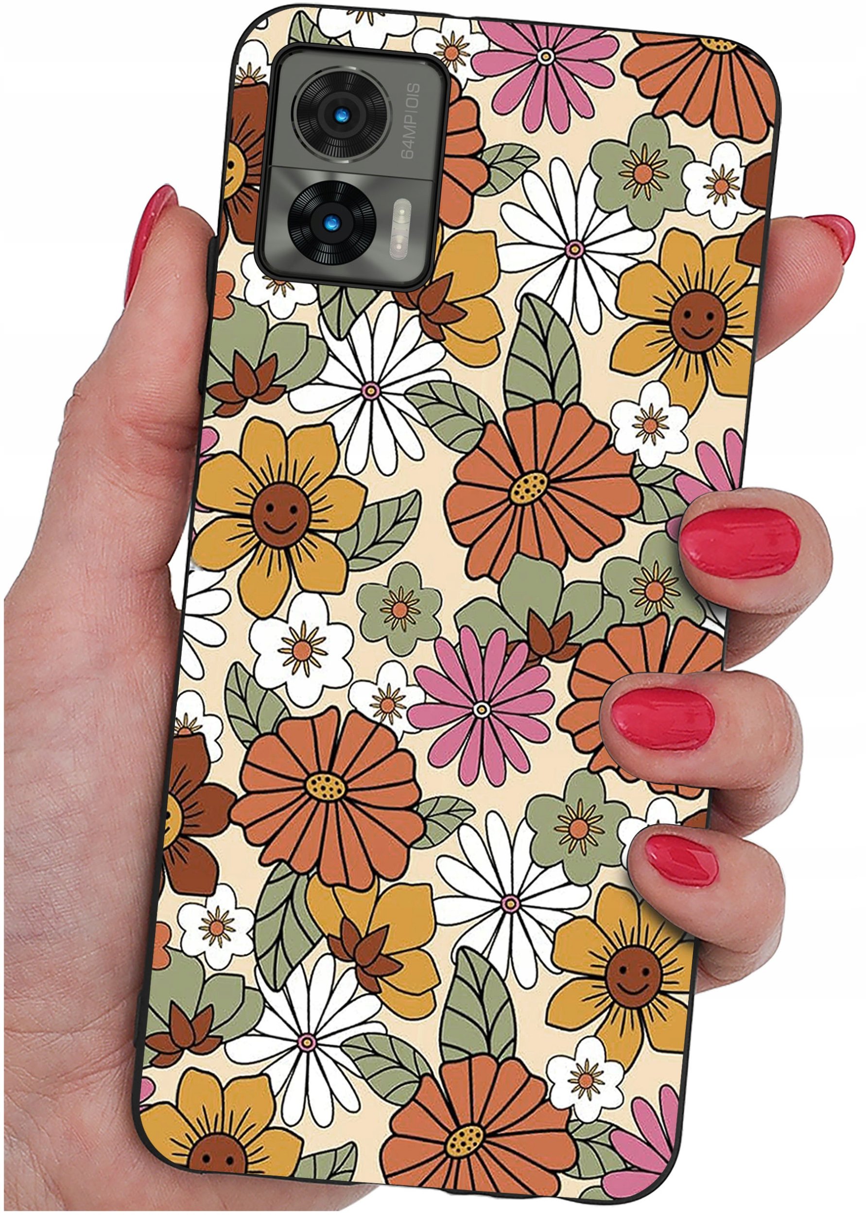 Etui do Motorola Moto Edge 30 Neo WZORY |SILIKONOWE MATT CASE + SZKŁO 9H