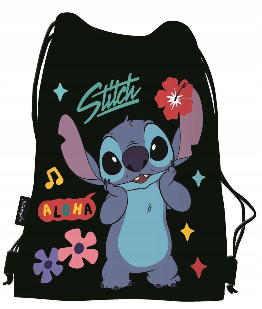WOREK NA BUTY STITCH BLACK ALOHA FOL
