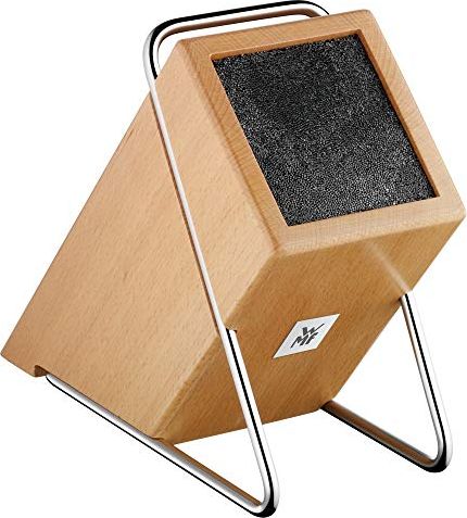 WMF Blok noża WMF bez noża, niewyposażony, drewno, drewno bukowe, pusty, na 5-6 noży, z plastikową wkładką szczotkową