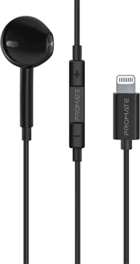 Promate MonoPod Ergonomic Mono MFI Certified In-Ear Wired Earphones Lightning / 1.3m
