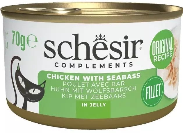 Complements, karma mokra, dla kotów, kurczak z okoniem morskim w galarecie, 70 g, puszka