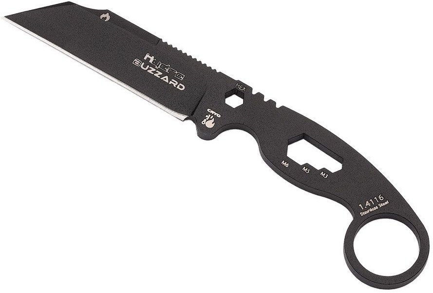 Hydra Knives BUZZARD BLACK VULTURE HK-01-BLACK-SBR Brown Sheath