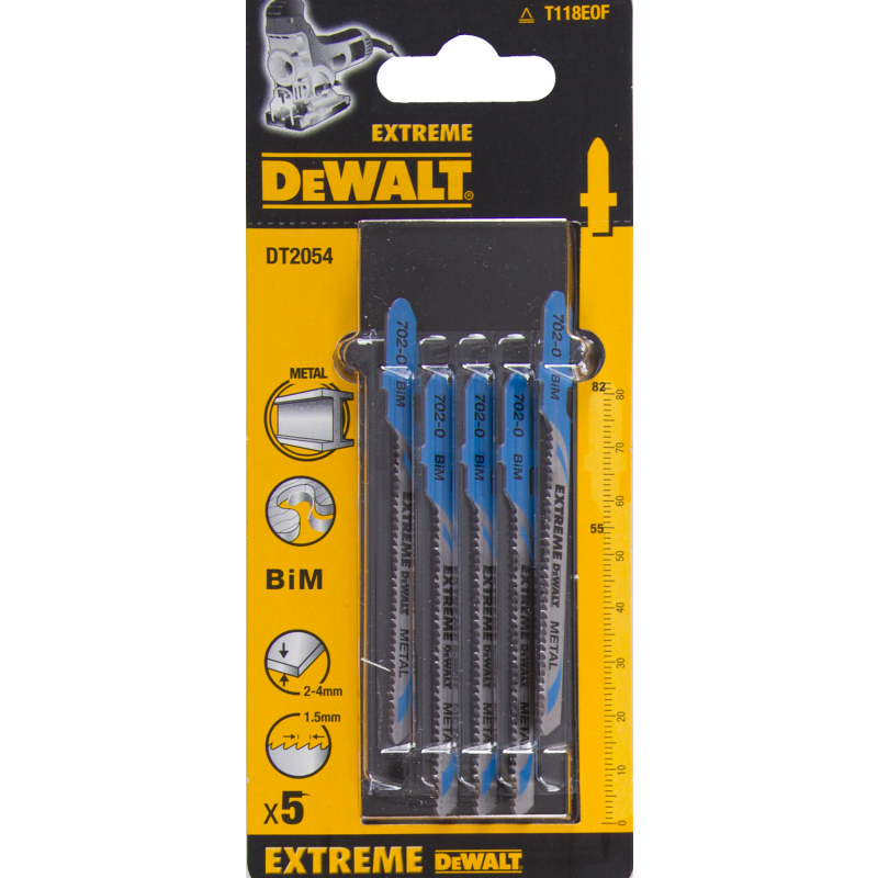 Dewalt Brzeszczot do wyrzynarek typ T BIM82x55mm 5szt. do metalu DT2054