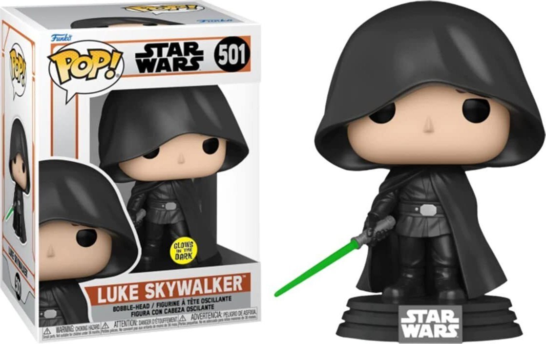 Figurka Funko Pop Funko POP Star Wars: Mandalorian - Luke Skywalker (Glow in th Dark)(Exclusive)