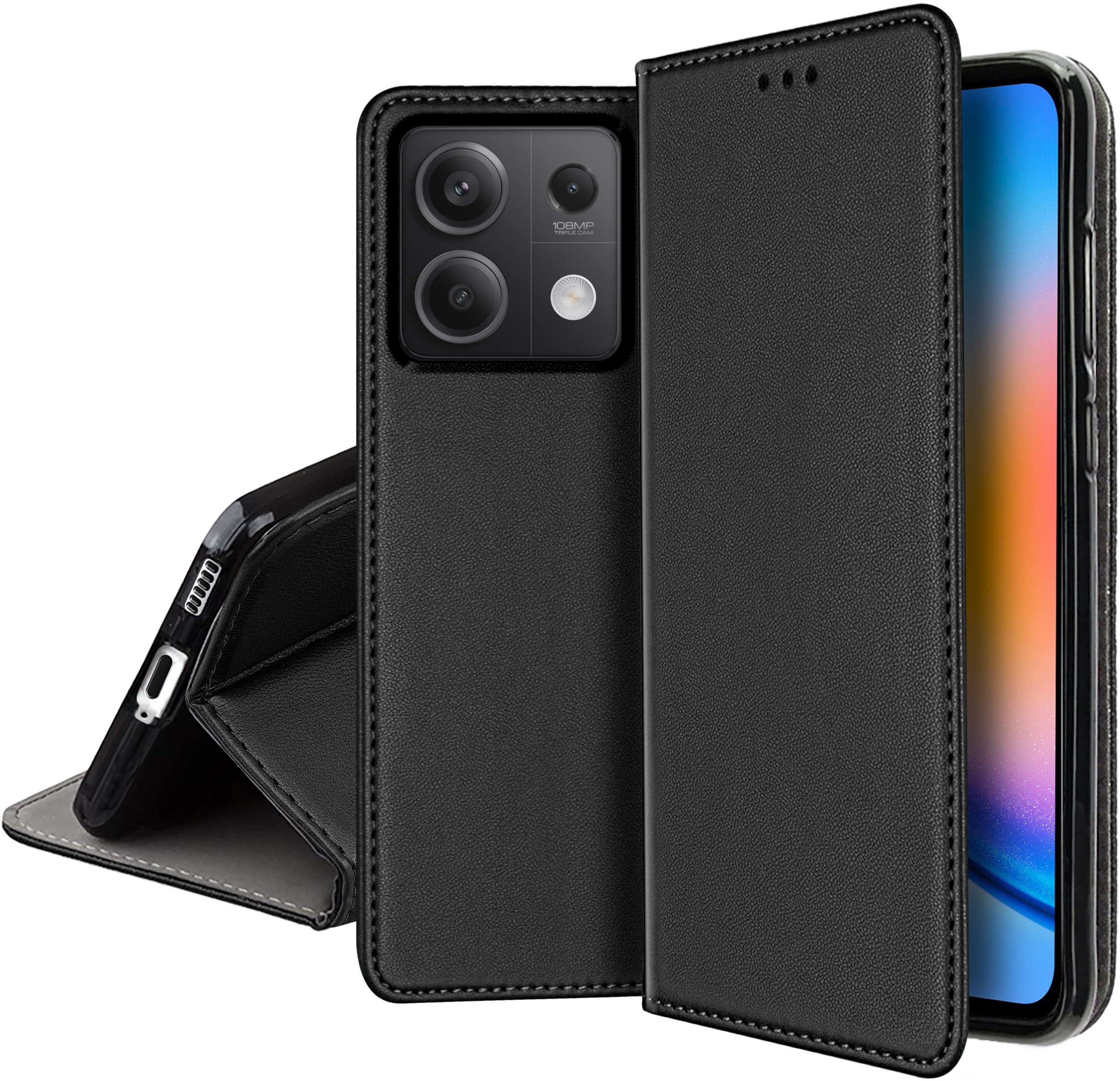 ETUI SKÓRZANE do XIAOMI REDMI NOTE 13 PRO 5G MAGNETYCZNE CASE TOKRA SZKŁO