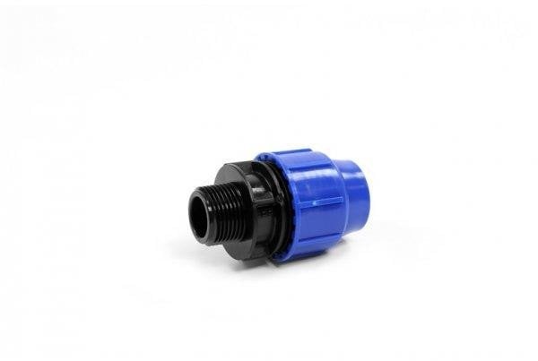 MALE ADAPTOR Ø40X11/2 PERLA BLUE