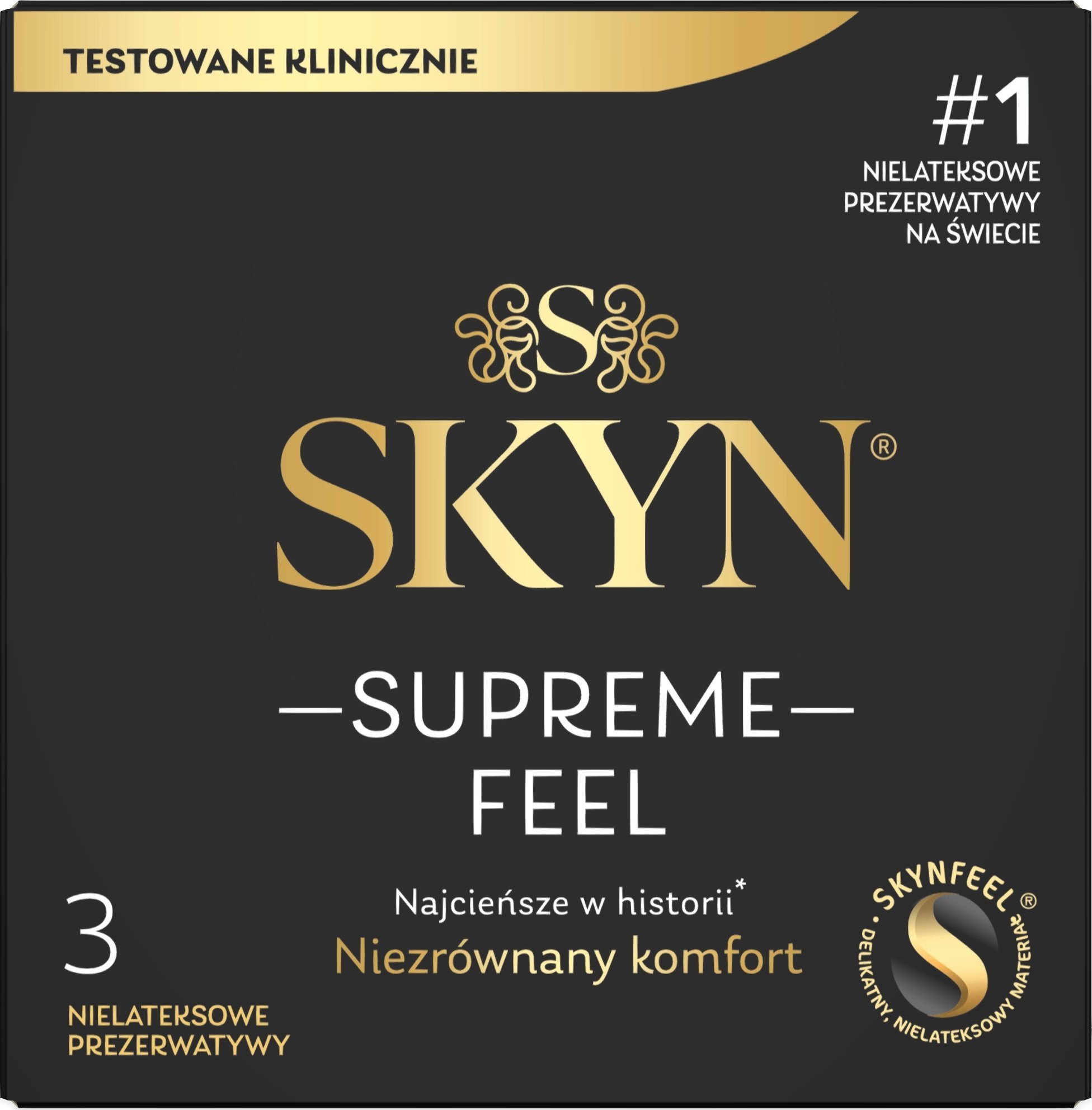 Skyn Supreme feel cienkie nielatektowe prezerwatywy 3szt.