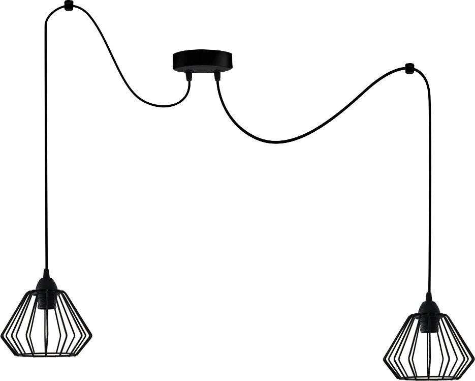 Lampki choinkowe Solar SFERA Lampa loft diament 2 płomienna pająk