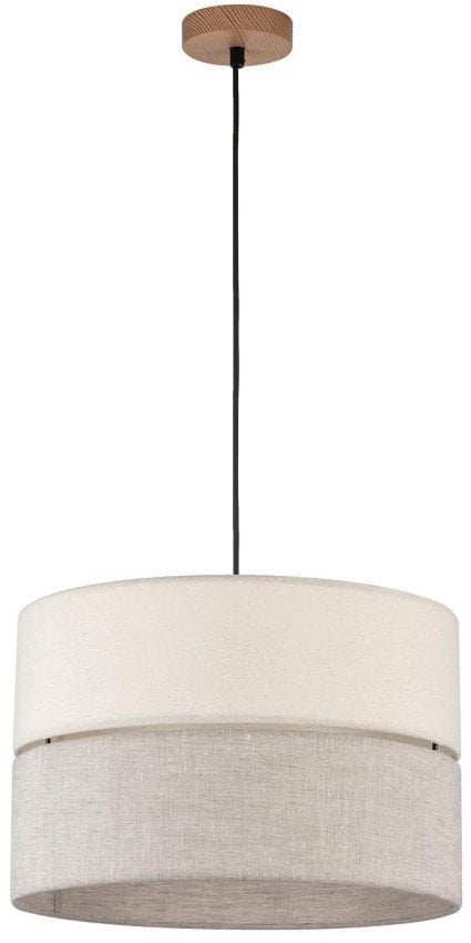 Tk Lighting Eco 5772 lampa wisząca zwis 1x15W E27 czarna/drewniana