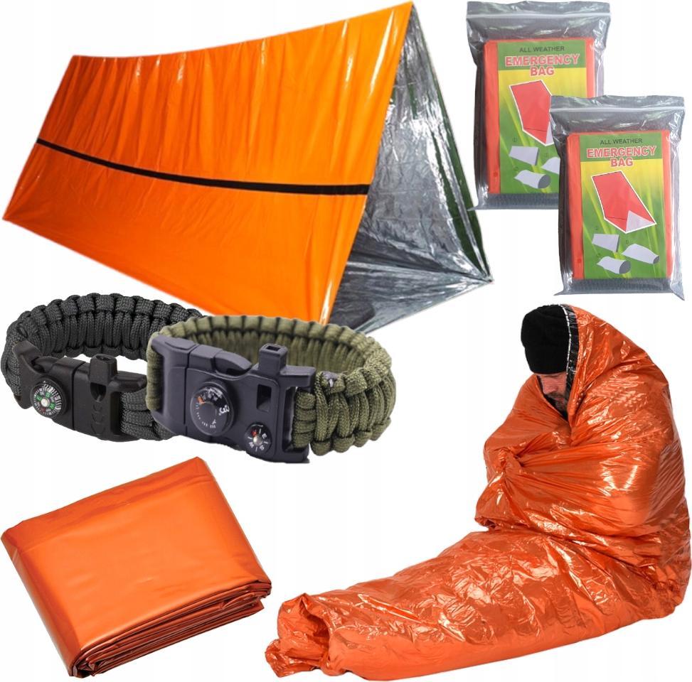 Xiyu Mega Zestaw Survivalowy Przetrwania Namiot Koc Termiczny 7W1folia przeżycia