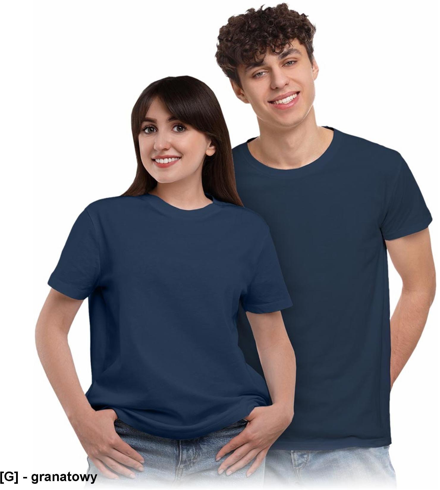 TR810 - T-shirt krótki rękaw okrągły dekolt ykorzystywany w reklamie pod nadruki dzianina: 100% bawełna gramatura 180-190 g/m2 - granatowy XL