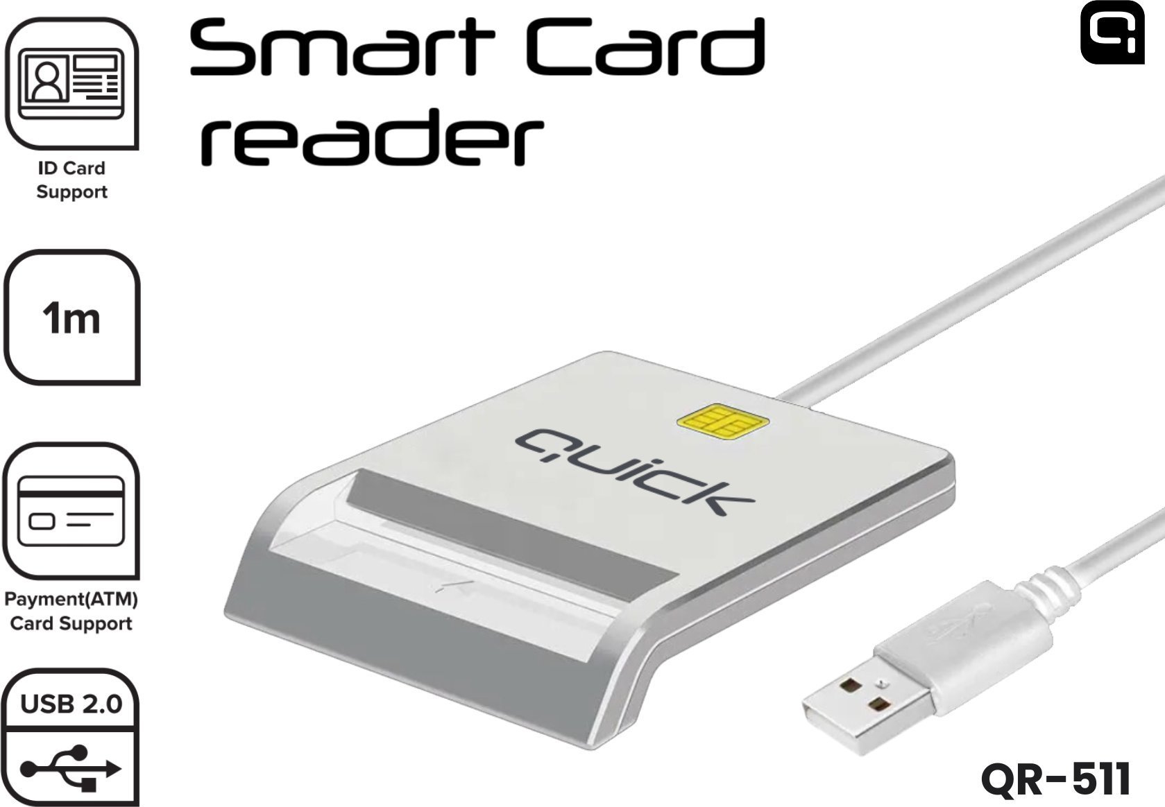 Quick QR-511 Smart ID Card reader USB