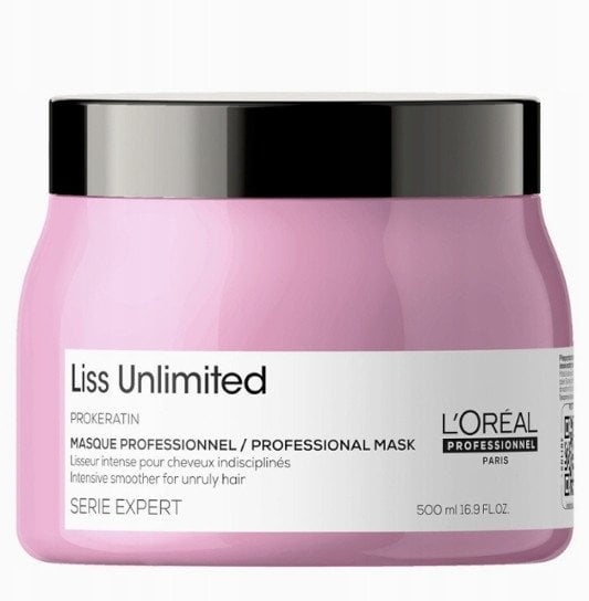 L'Oreal Professionnel, Serie Expert Liss Unlimited, Hair Treatment Cream Mask, For Smoothening, 500 ml For Women