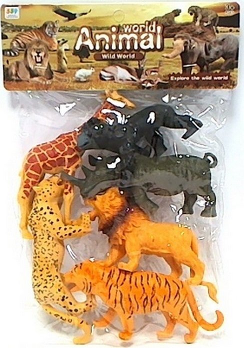 Figurka Hipo Zwierzęta dzikie 6 szt worek 559-023A 03774