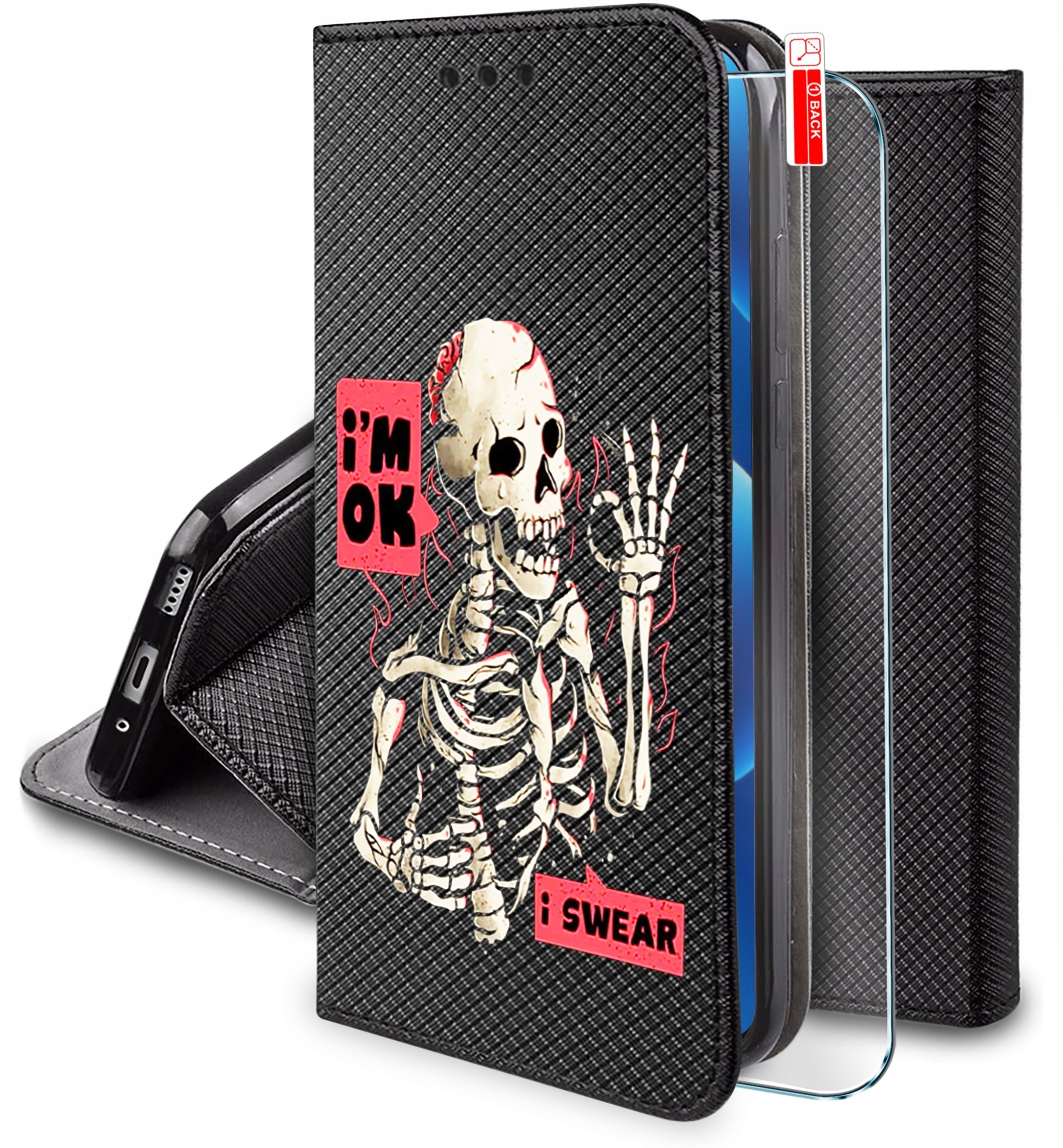 Etui do Xiaomi 15T MAGNET WZORY CASE + SZKŁO 9H