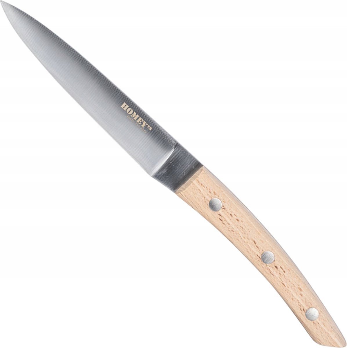 Nóż kuchenny uniwersalny w ładnym opakowaniu utility Homey's, Boktr, 11cm, stal nierdzewna rękojeść buk