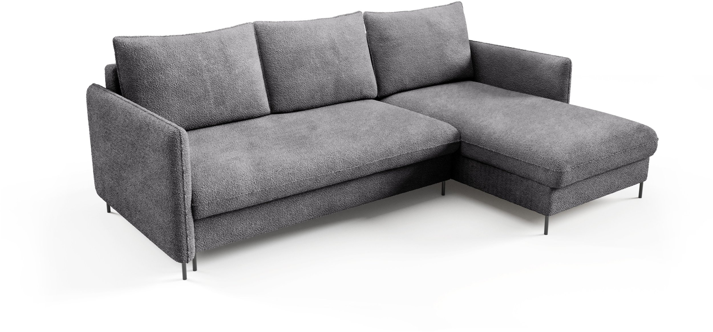 Narożnik BELISSA funkcja spania 2xpojemnik BOUCLE, Bukla abriamo 07