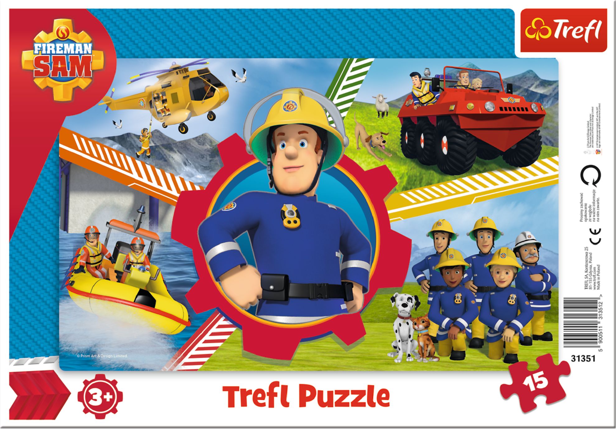 Trefl -PUZZLE 15EL TREFL 31351 DZIEN STRAZAKA SAMA PUD