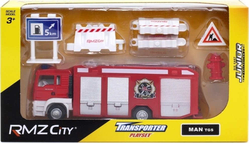 Daffi Straż pożarna + znaki drogowe + ogrodzenie