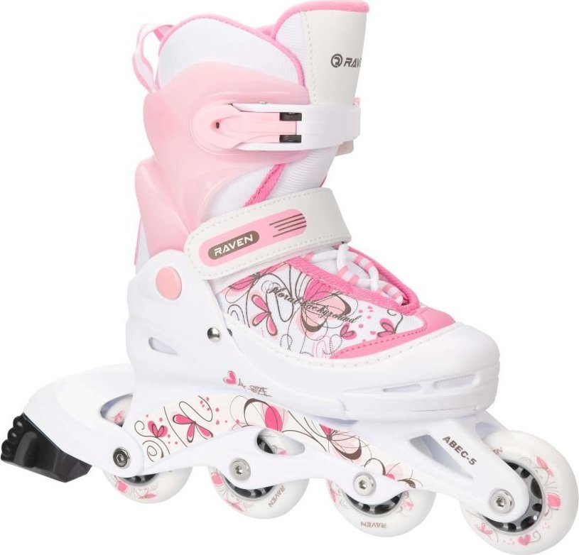 Rolki Raven Inlineskates Laguna rekreacyjne regulowane różowe r. 30-33