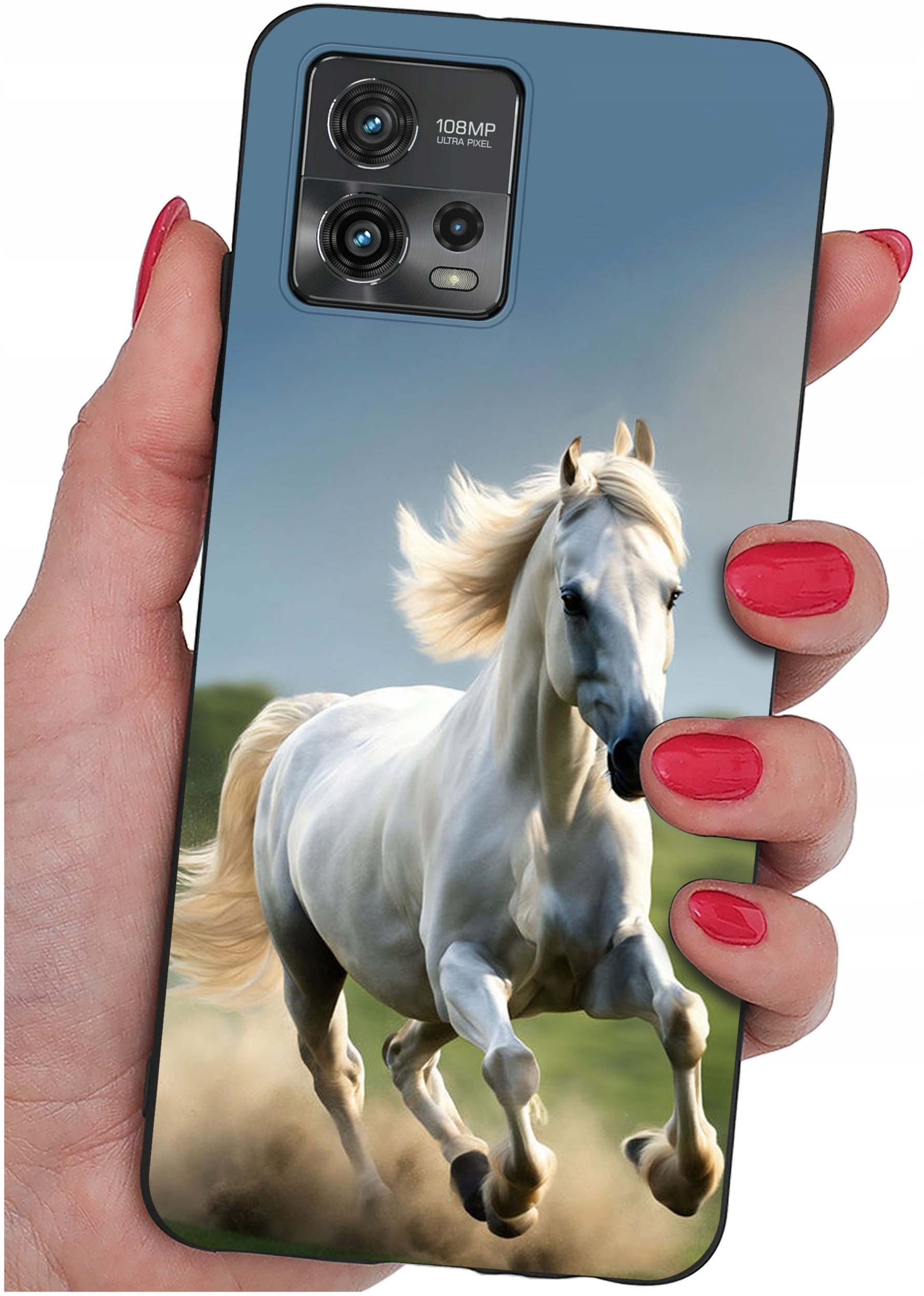 Etui do Motorola Moto G72 WZORY |SILIKONOWE MATT CASE + SZKŁO 9H