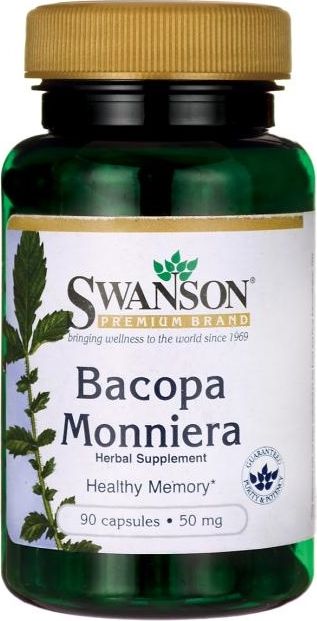 Swanson Swanson - Bacopa Monniera, 10:1 Ekstrakt, 50mg, 90 kapsułek