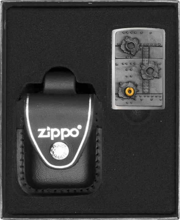 Zestaw ZIPPO Zapalniczka BULLET HOLES 3D Prezentowy No3