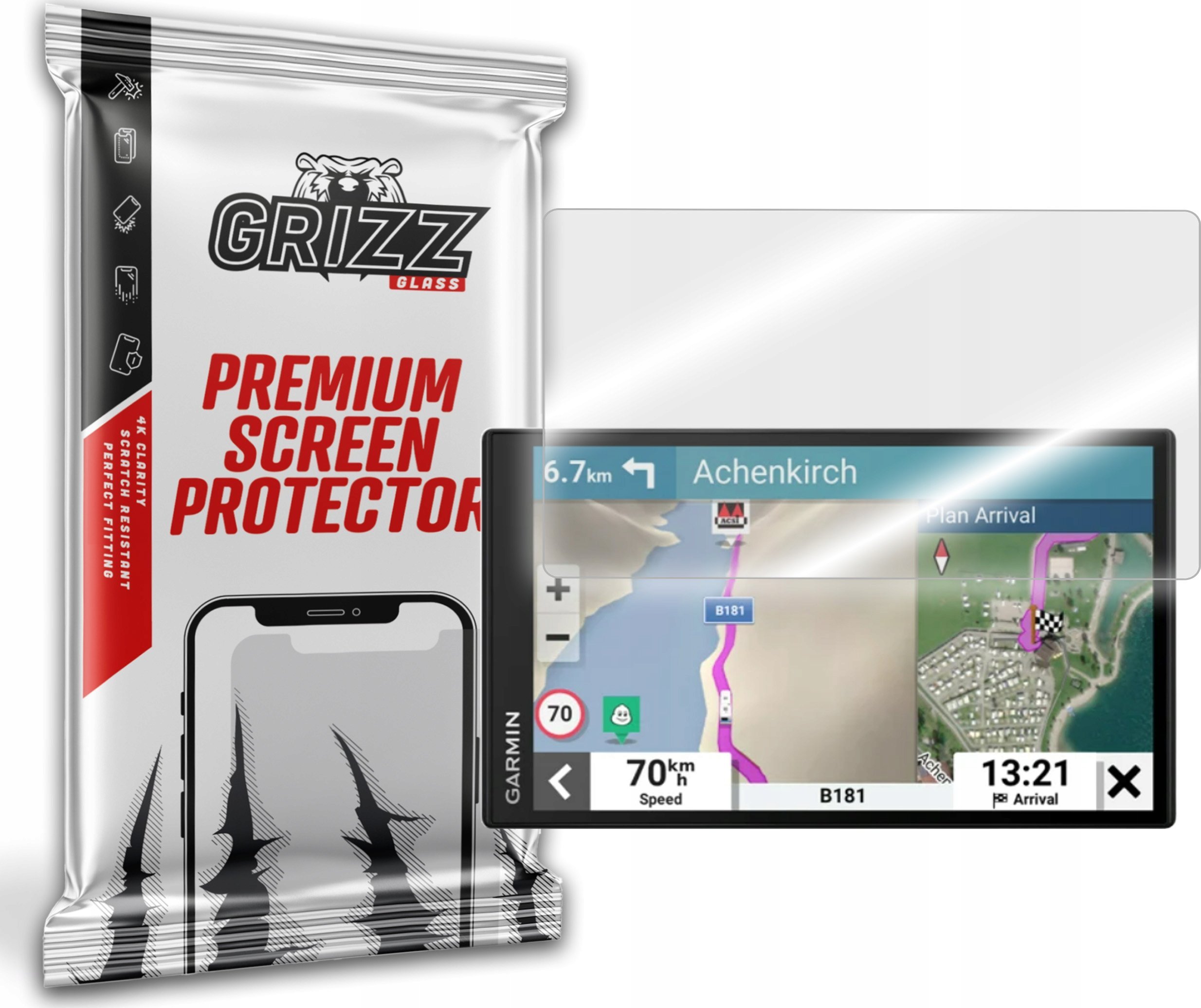 GrizzGlass Szkło hybrydowe GrizzGlass HybridGlass Garmin Camper 795