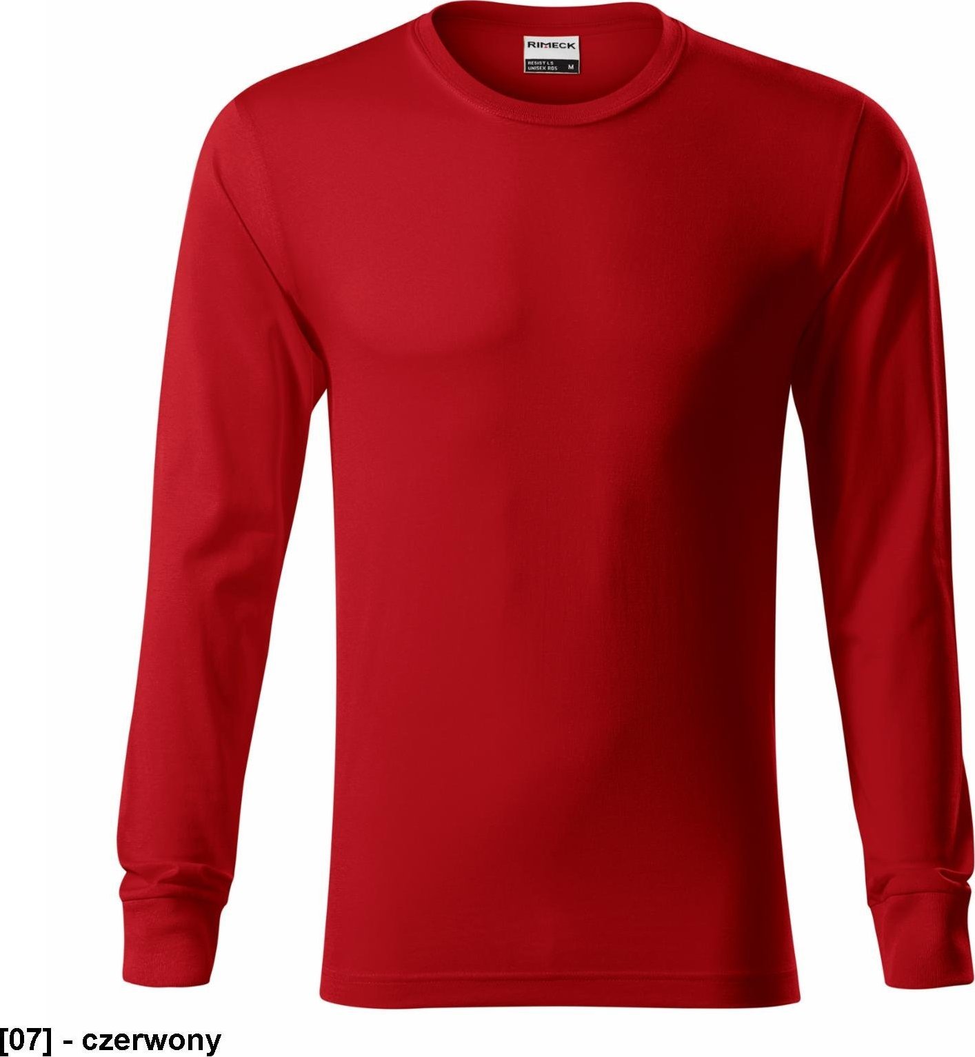 RIMECK Resist LS R05 - ADLER - Koszulka unisex, 160 g/m, 100% bawełna, - czerwony M