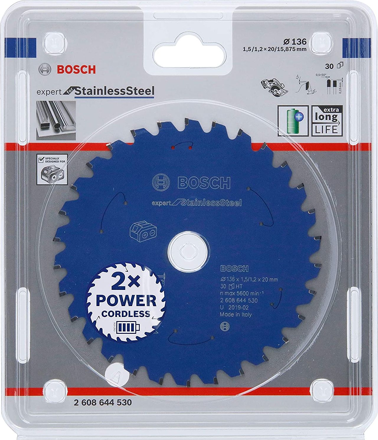 Bosch Bosch circular saw blade EfS 136x20x1.5 / 1.2x30T - 2608644530
