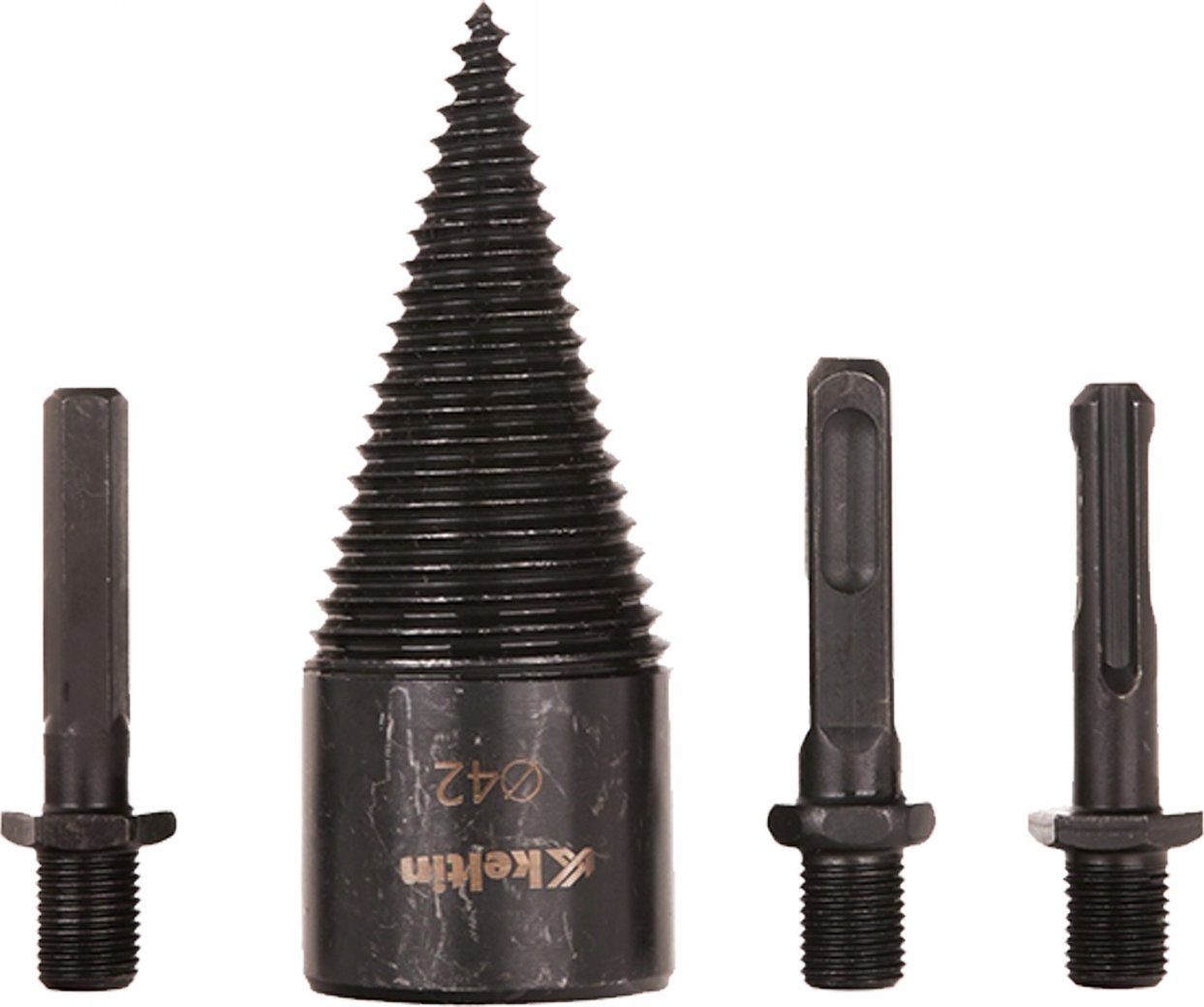 KELTIN Wiertło – świder do łupania drewna 42mm + zestaw adapterów 3szt. (20)