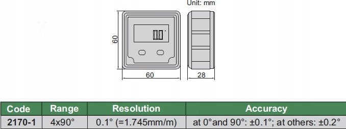 Insize POZIOMNICA 4*90