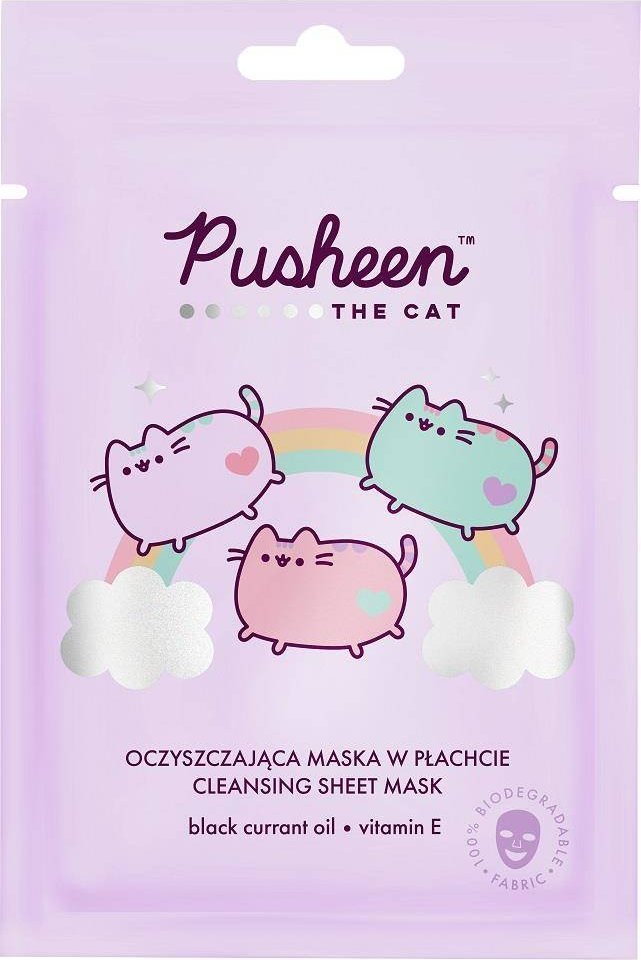 Pusheen Cleansing Sheet Mask oczyszczająca maska w płachcie 17g