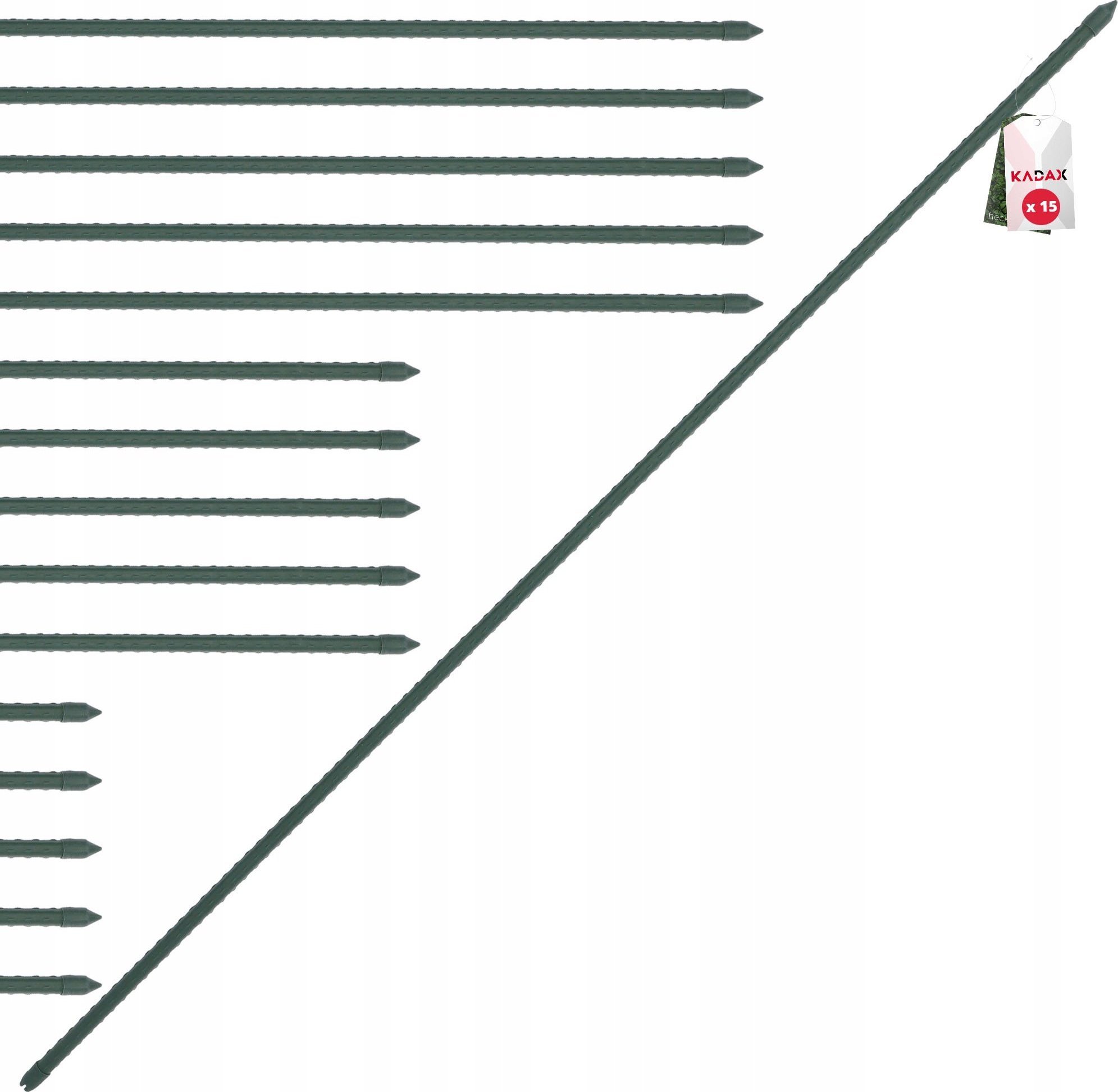 Kadax Tyczka Podpórka Roślin Stal Powlekana 150cm 15szt
