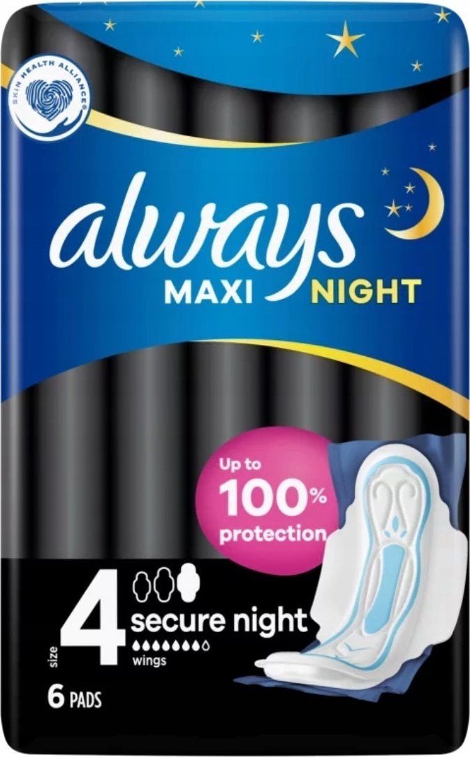 Always Always, Podpaski Maxi Night, 6 szt.