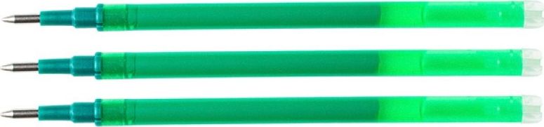 Q-Connect Wkład do długopisu wymazywalnego Q-CONNECT, 1,0mm, 3szt., zawieszka, zielony
