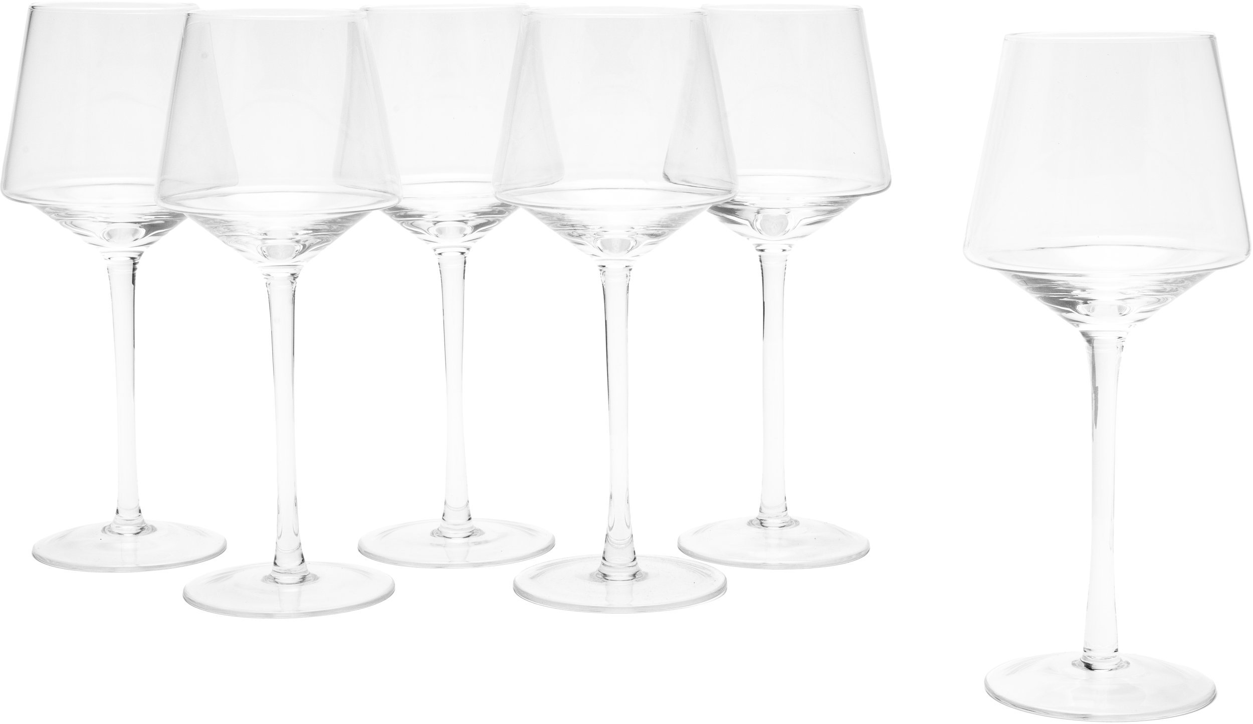 HAND-BLOWN WINE GLASS ROMANCE 6PCS