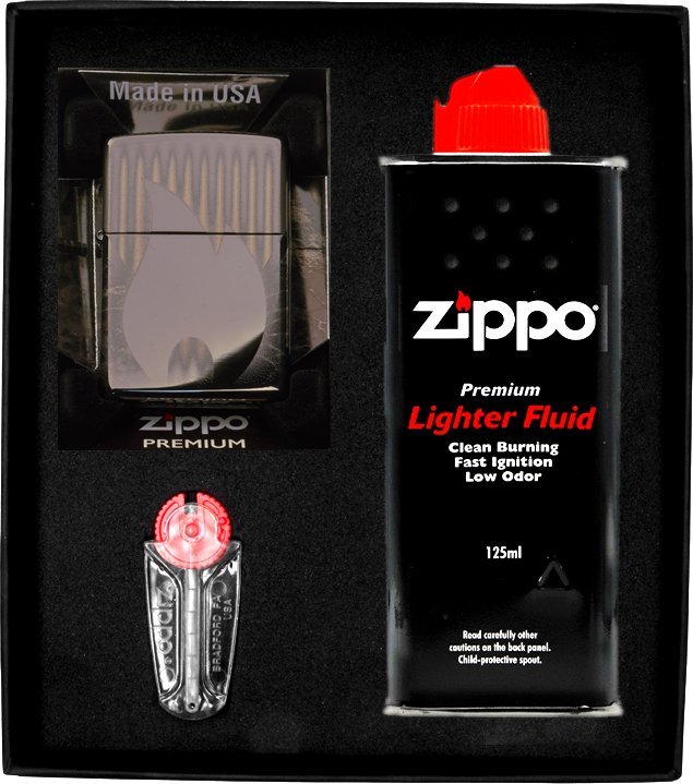 Zestaw ZIPPO Zapalniczka FLAME DESIGN 2 Prezentowy No1