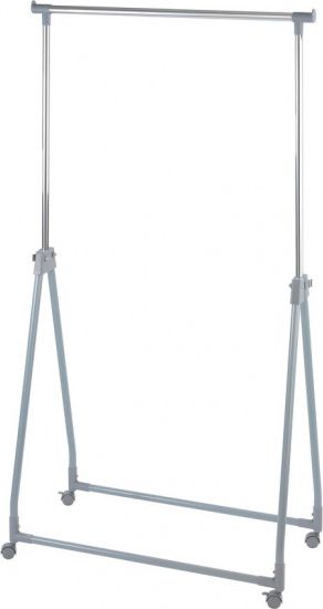 Wenko stojak na ubrania regulowany 80 x 167 cm stal szara