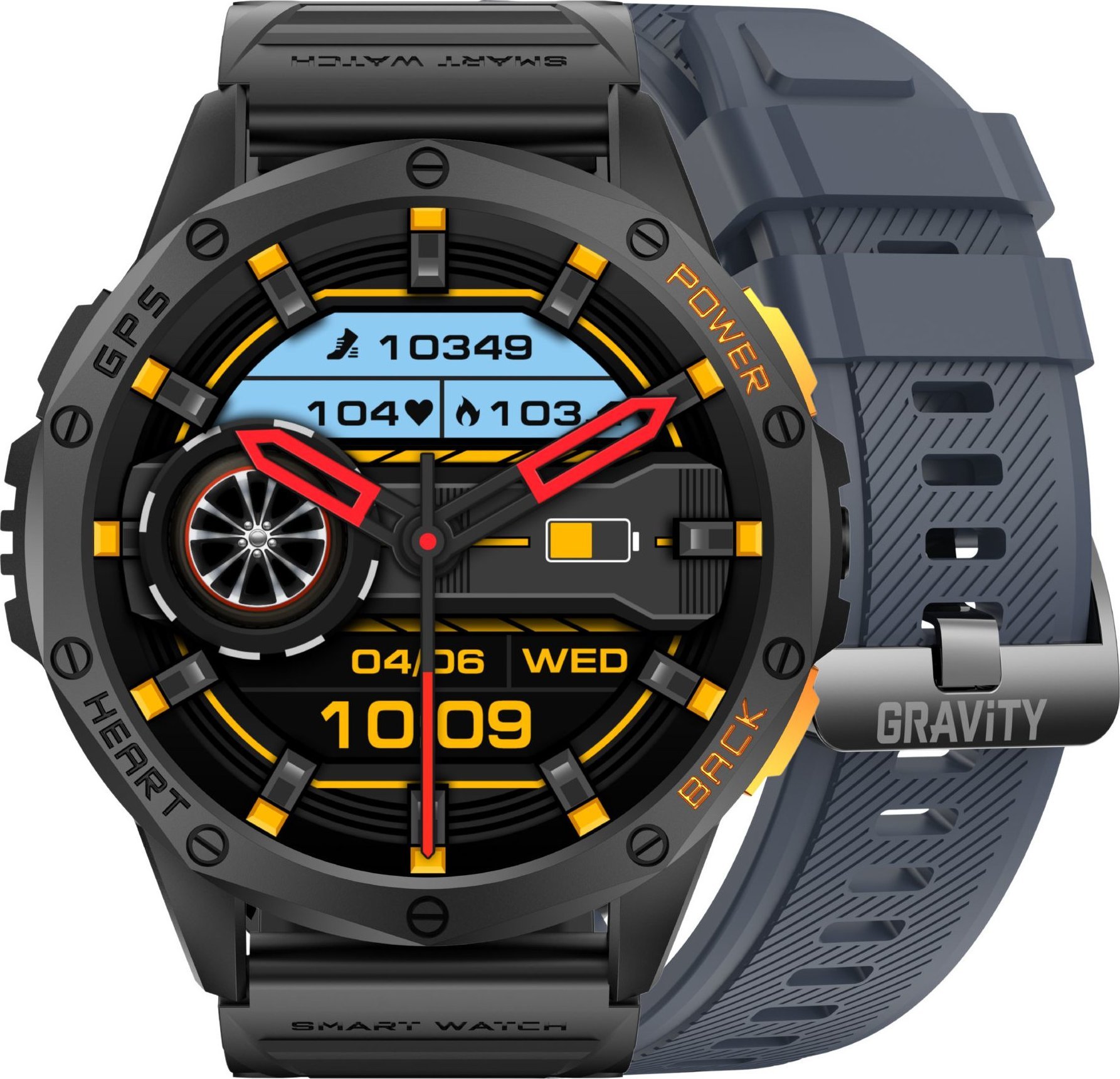 Zegarek męski SMARTWATCH GRAVITY GT24-1 BK/BK/BK