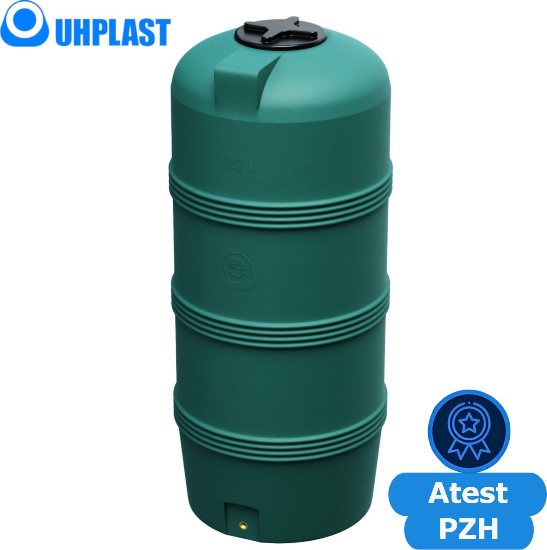 UHP Zbiornik na wodę 320l UHP VERTICON HIGH V-320 Ciemnozielony