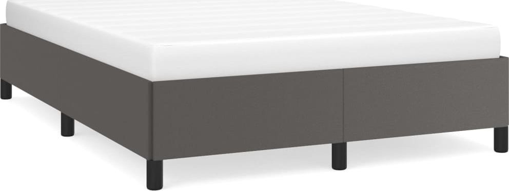 vidaXL vidaXL Rama łóżka, szara, 140x200 cm, obite sztuczną skórą