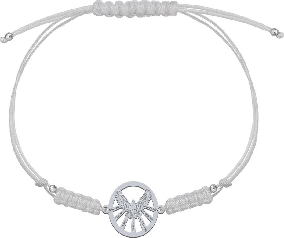 Radziszewska Jewellery Bransoletka na Bierzmowanie 7 darów Ducha Świętego srebro GRAWER