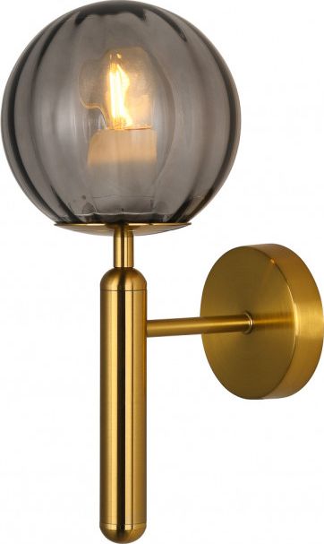 Kinkiet Italux Kinkiet ścienny do salonu nowoczesny Italux Ravena WL-2324-1 BRO+SG