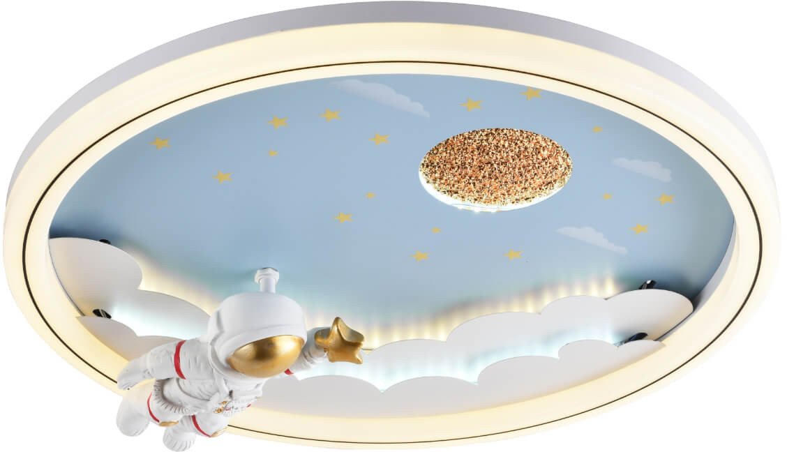 Lampa sufitowa Zumaline Zuma Line Focus MX4020-1-DWD plafon lampa sufitowa designerski koło 1x42W LED 3000K/5700K biały/multikolor