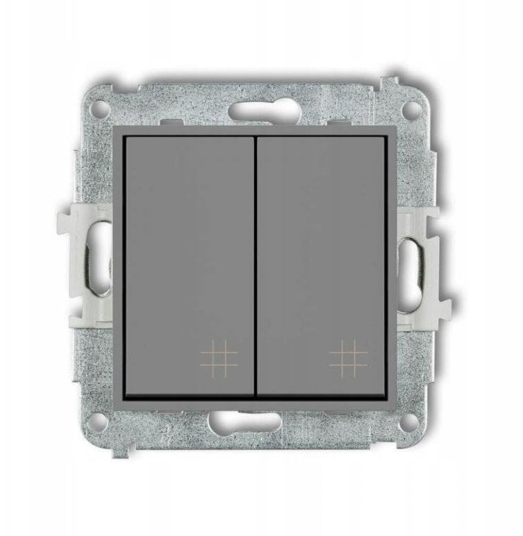 Karlik ICON mechanizm podwójnego łącznika krzyżowego matowy szary 27IWP-66