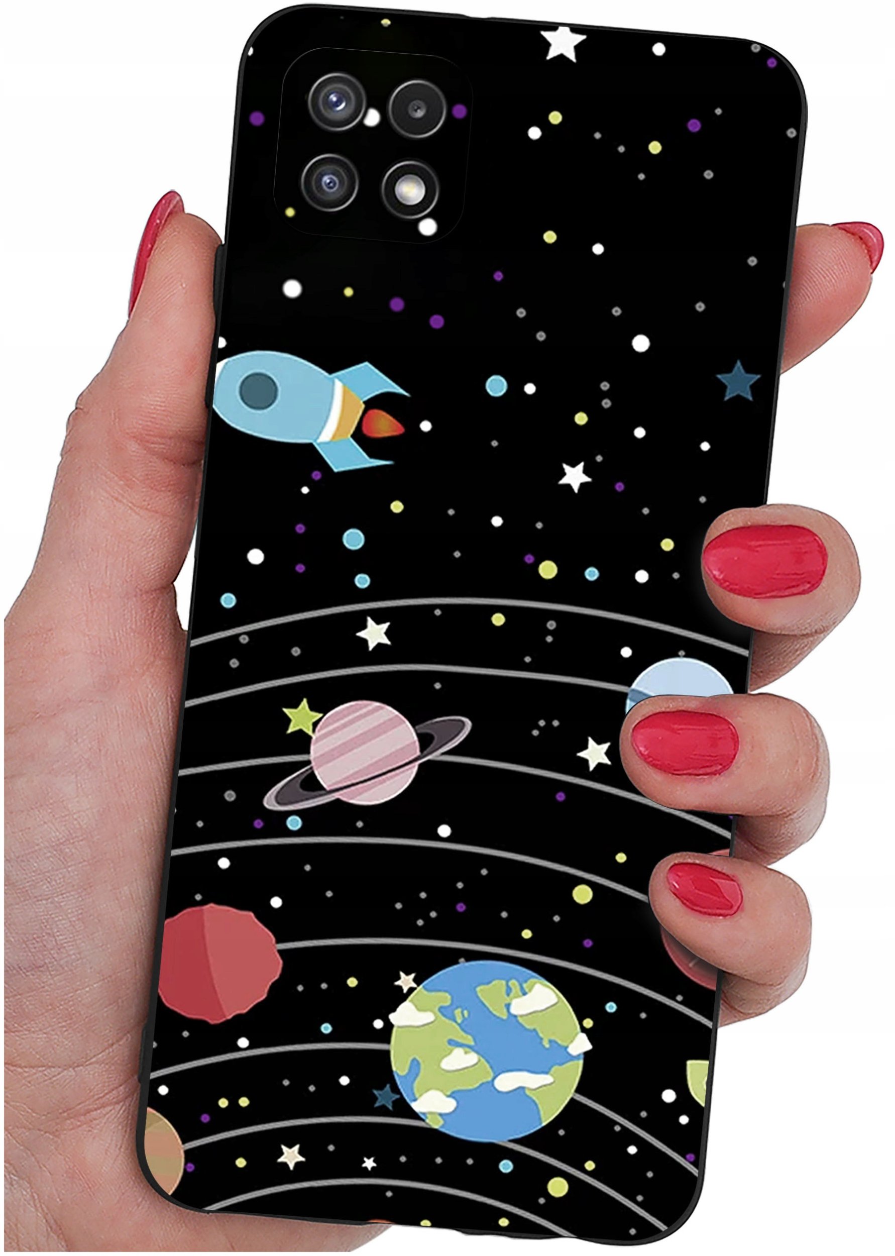 Etui do Samsung A22 5G WZORY |SILIKONOWE MATT CASE + SZKŁO 9H